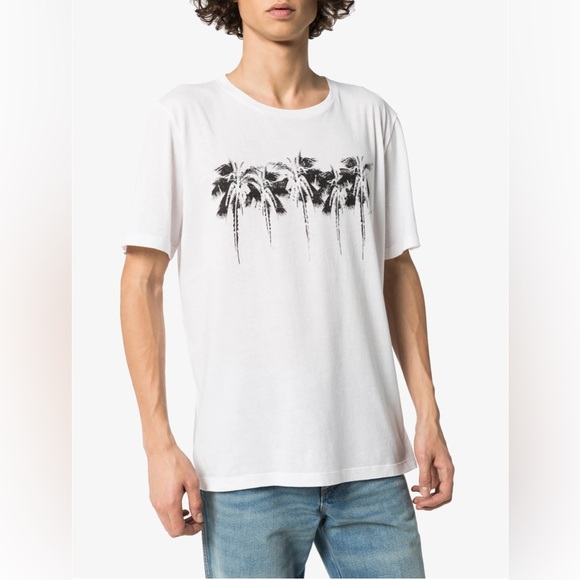 SAINT LAURENT Palmeraie print t-shirt - Picture 2 of 11